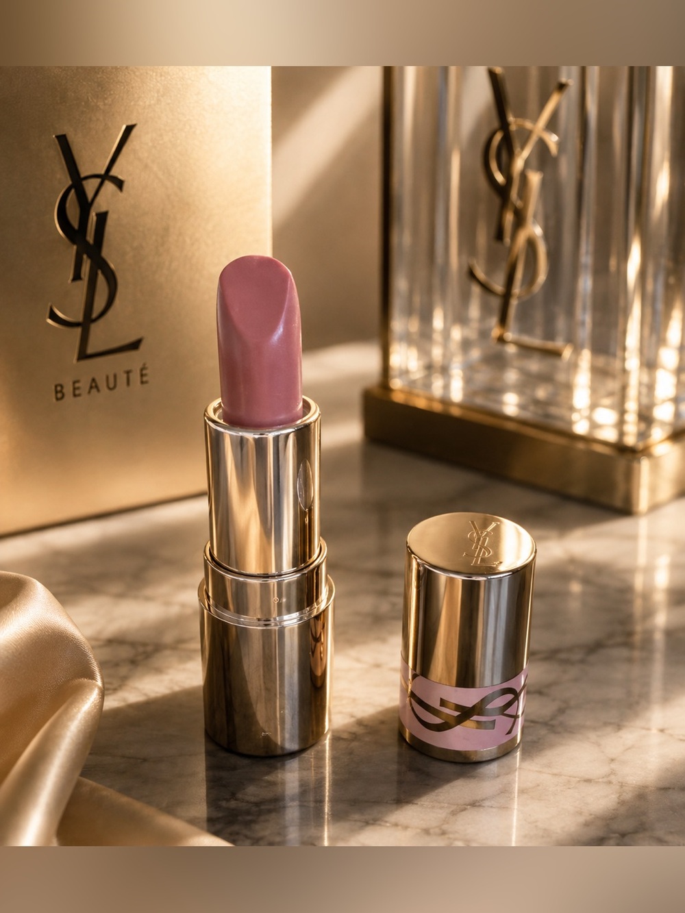 Creamy Mauve Pink Lipstick YSL beauty